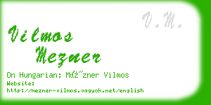 vilmos mezner business card